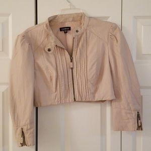 bebe moto crop jacket
